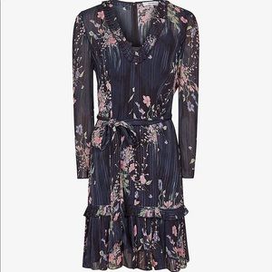 Reiss Shannon dress.Size US4.Beautiful navy color, floral pattern.New with tags.